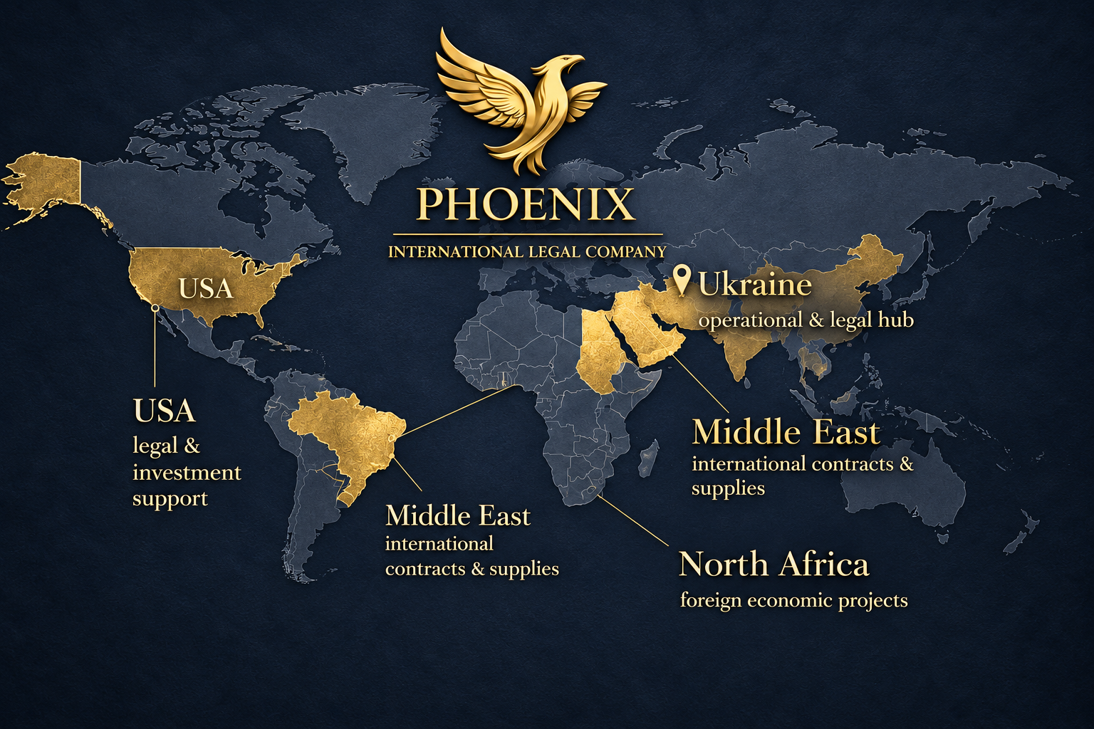 Географія роботи Phoenix: Україна, США, Близький Схід і Північна Африка